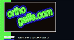 Desktop Screenshot of orthogaffe.com